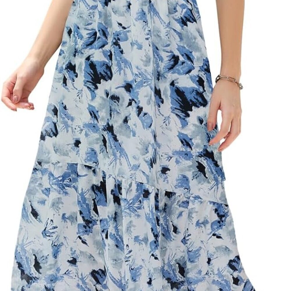 Maxi Skirts for Women with Pockets Long Midi Length Casual Skirt for Holiday